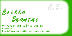 csilla szantai business card