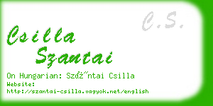 csilla szantai business card